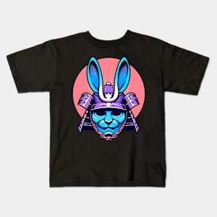 Japanese Bunny Samurai Mask Kids T-Shirt